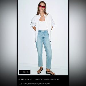 Zara High-Waist Mom Fit Jeans